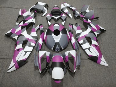 2008-2016 White Pink Grey Black Camouflage Yamaha YZF R6 Motorcycle Fairings