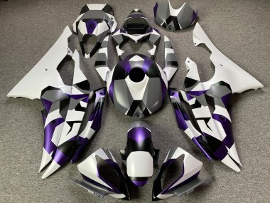 2008-2016 White Purple Grey Black Camouflage Yamaha YZF R6 Motorcycle Fairings