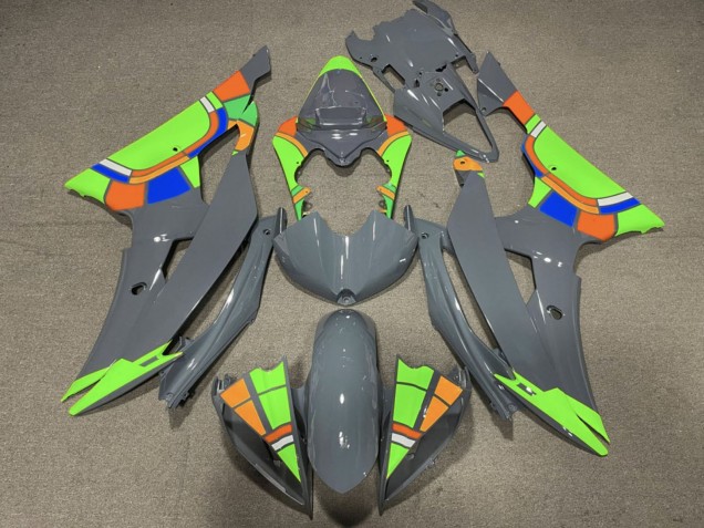 2008-2016 Nardo Grey Neon Green Color Wheel Yamaha YZF R6 Motorcycle Fairings