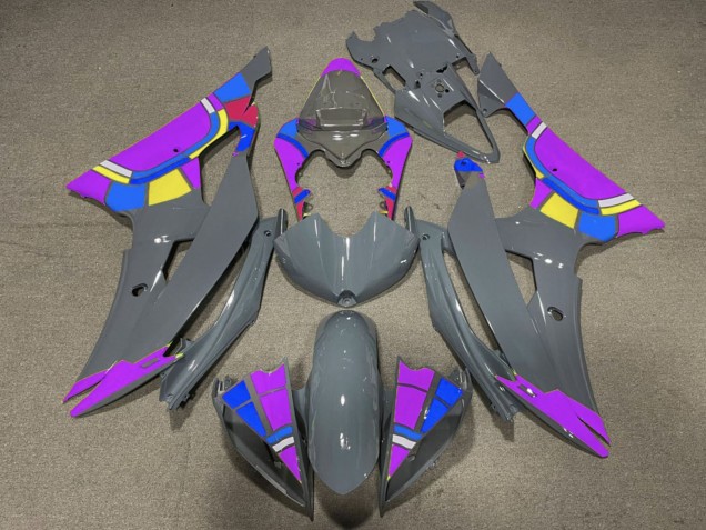 2008-2016 Nardo Grey Purple Color Wheel Yamaha YZF R6 Motorcycle Fairings