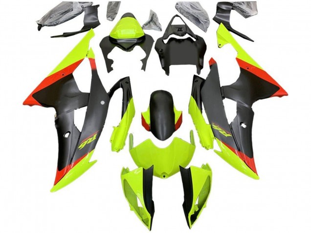 2008-2016 Green Red Matte Black Yamaha YZF R6 Motorcycle Fairings