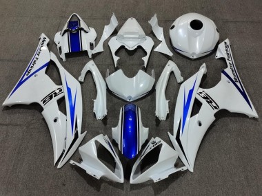 2008-2016 White Blue Yamaha YZF R6 Bike Fairings