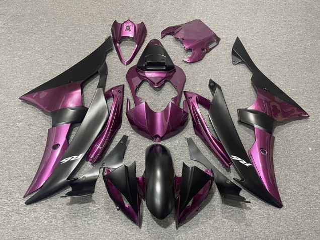 2008-2016 Purple Matte Black Yamaha YZF R6 Motorcycle Fairings