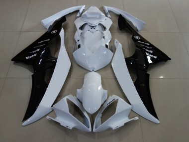 2008-2016 White Glossy Black Yamaha YZF R6 Motorcycle Fairings
