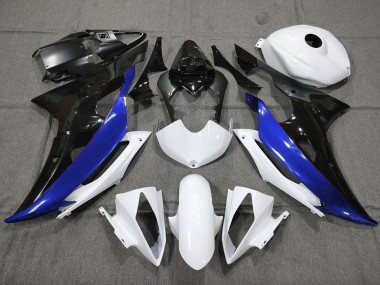 2008-2016 White Blue Glossy Black Yamaha YZF R6 Motorcycle Fairing