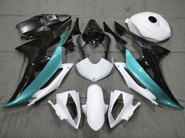 2008-2016 White Black Teal Blue Yamaha YZF R6 Motorcycle Fairings