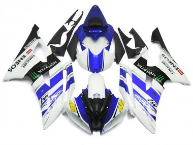 2008-2016 White Blue Glossy Black Green Monster ENEOS 46 Yamaha YZF R6 Motorcycle Fairings