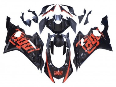 2017-2023 Glossy Black Red AGV Yamaha YZF R6 Motorcycle Fairings