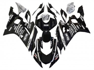 2017-2023 Black White Ohlins Yamaha YZF R6 Motorcycle Fairings