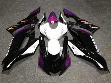 2017-2023 White Purple Glossy Black Yamaha YZF R6 Motorcycle Fairings