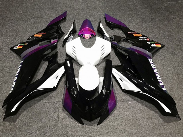 2017-2023 White Purple Glossy Black Yamaha YZF R6 Motorcycle Fairings