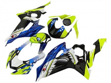 2017-2023 Neon Yellow Blue Shark Yamaha YZF R6 Motorcycle Fairings