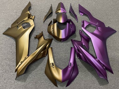 2017-2023 Matte Gold Purple Split Yamaha YZF R6 Motorcycle Fairings
