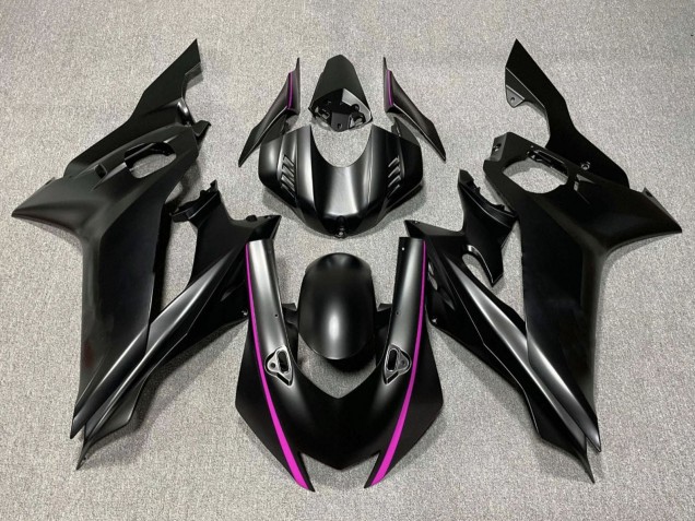2017-2023 Matte Black Pink Yamaha YZF R6 Motorcycle Fairings