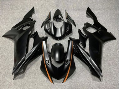 2017-2023 Matte Black Orange Yamaha YZF R6 Motorcycle Fairings