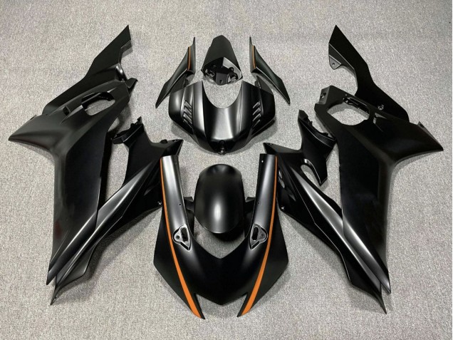 2017-2023 Matte Black Orange Yamaha YZF R6 Motorcycle Fairings