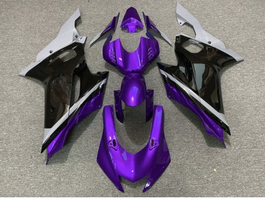 2017-2023 Grey Purple Glossy Black Yamaha YZF R6 Motorcycle Fairings