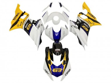 2017-2023 White Yellow Blue Black Yamaha YZF R6 Motorcycle Fairings