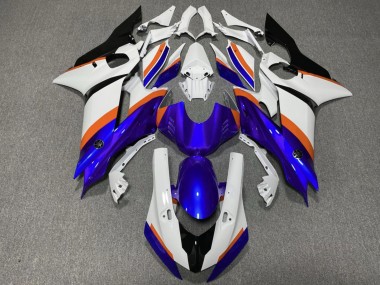 2017-2023 White Blue Orange Yamaha YZF R6 Motorcycle Fairings