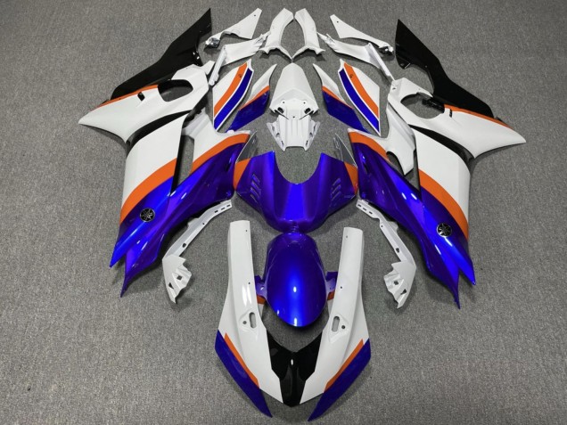 2017-2023 White Blue Orange Yamaha YZF R6 Motorcycle Fairings