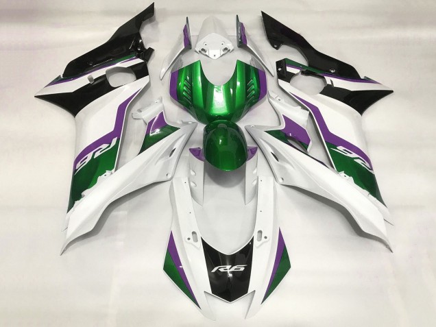 2017-2023 White Green Purple Black Yamaha YZF R6 Motorcycle Fairings