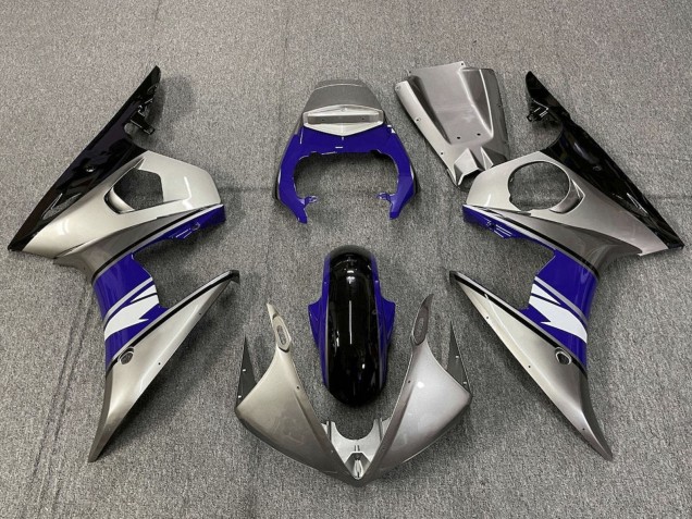 2005 Silver Blue Black White Yamaha YZF R6 Motorcycle Fairings