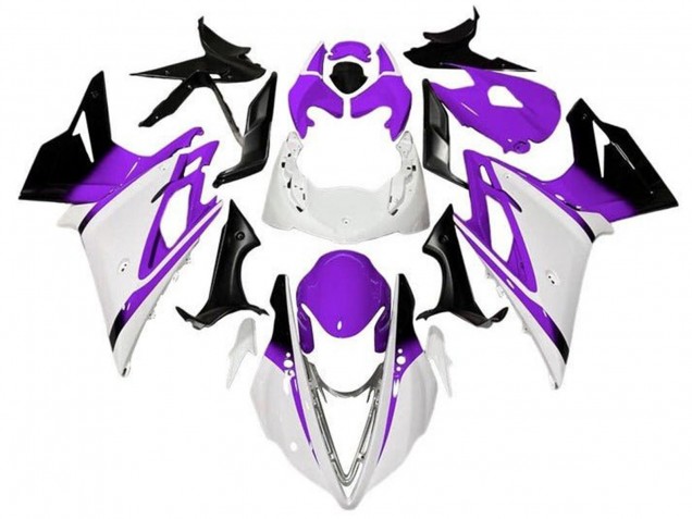 2013-2016 White Purple Glossy Black Triumph Daytona 675 Triple Motorcycle Fairings