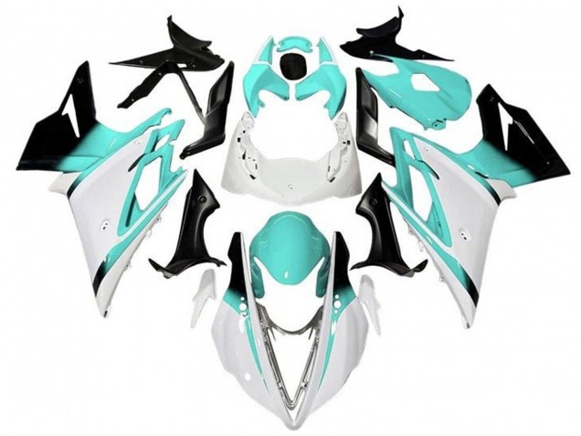2013-2016 White Turquoise Blue Glossy Black Triumph Daytona 675 Triple Motorcycle Fairings