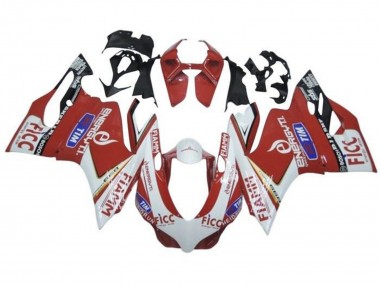 2013-2016 White Red Fiamm Triumph Daytona 675 Triple Motorcycle Fairings