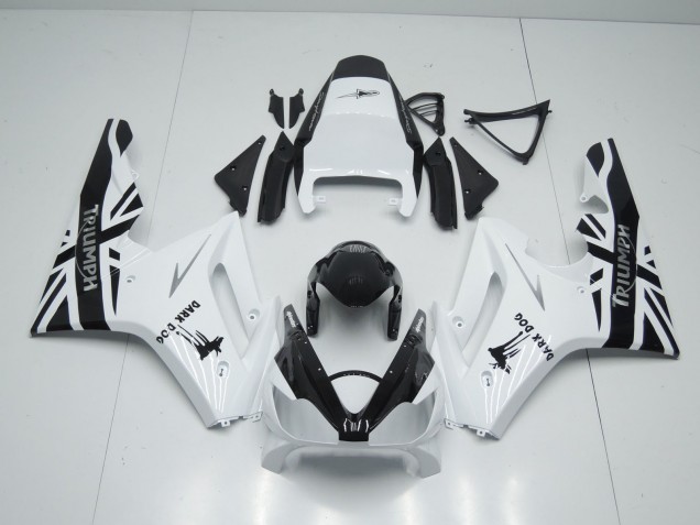 2006-2008 White Glossy Black Dark Dog Triumph Daytona 675 Triple Motorcycle Fairings