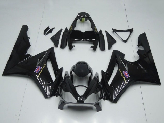 2006-2008 Glossy Black Triumph Daytona 675 Triple Motorcycle Fairings
