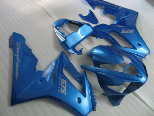 2006-2008 Blue Silver Decals Triumph Daytona 675 Triple Motorcycle Fairings