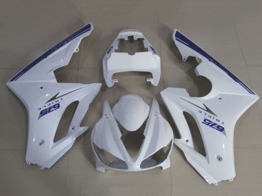 2009-2012 White Blue Triumph Daytona 675 Triple Motorcycle Fairing Kits