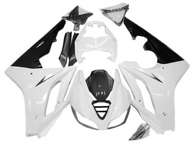2009-2012 White Glossy Black Triumph Daytona 675 Triple Motorcycle Fairings