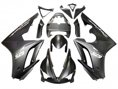 2009-2012 Matte Black White Decals Triumph Daytona 675 Triple Motorcycle Fairings