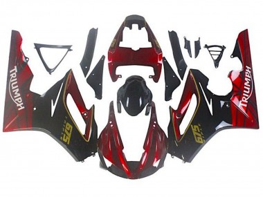 2009-2012 Red Glossy Black Triumph Daytona 675 Triple Motorcycle Fairings