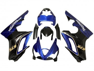 2009-2012 Blue Glossy Black Triumph Daytona 675 Triple Motorcycle Fairings