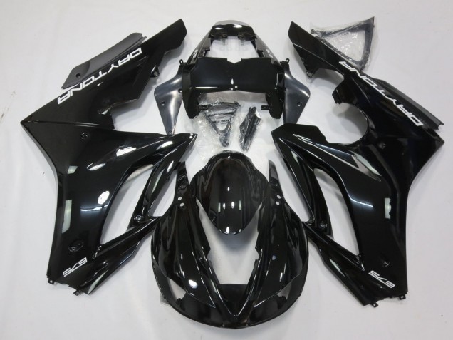 2009-2012 Glossy Black White Decals Triumph Daytona 675 Triple Motorcycle Fairings