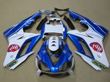 2009-2012 White Blue Hpi Triumph Daytona 675 Triple Motorcycle Fairings
