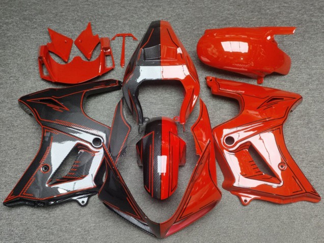 2003-2013 Glossy Red Carbon Fiber Suzuki SV650 Motorcycle Fairings