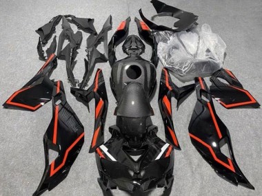 2019-2025 Faux Carbon Fiber Black Red Kawasaki ZX4R ZX-4RR Motorcycle Fairings