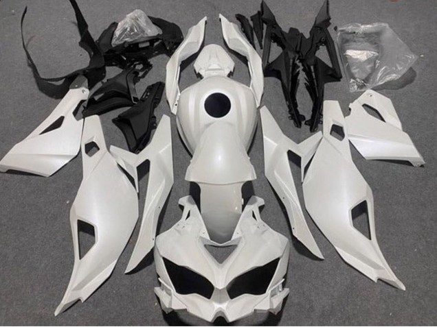 2019-2025 Pearl White Kawasaki ZX4R ZX-4RR Motorcycle Fairings