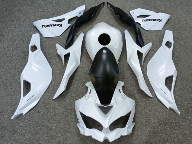 2019-2025 White Matte Black Kawasaki ZX4R ZX-4RR Motorcycle Fairings
