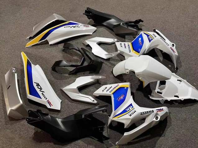2022-2024 White Blue Yellow HRC Honda ADV160 Motorcycle Fairings
