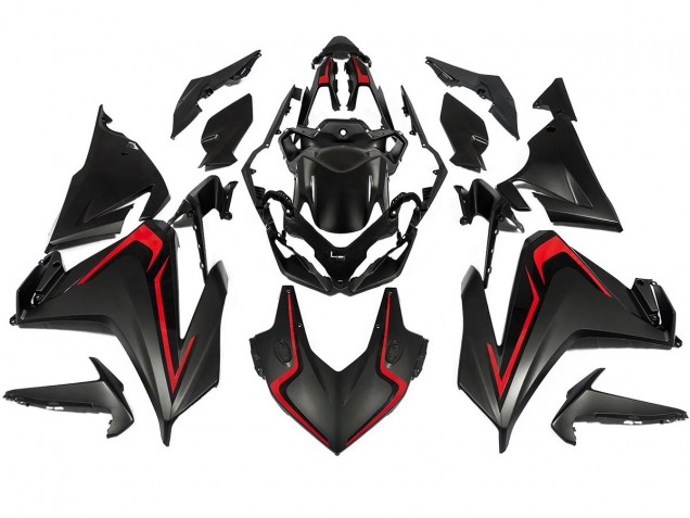 2019-2023 Matte Black Red Honda CBR500R Motorcycle Fairing