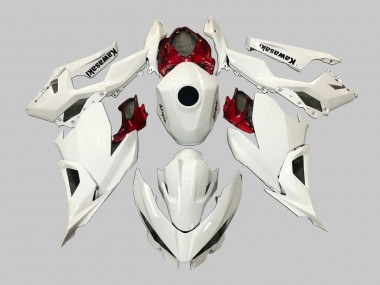 2018-2024 White Red Black Kawasaki EX400 Motorcycle Fairings