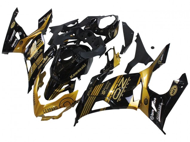 2018-2024 Gold Glossy Black Kawasaki EX400 Motorcycle Fairings