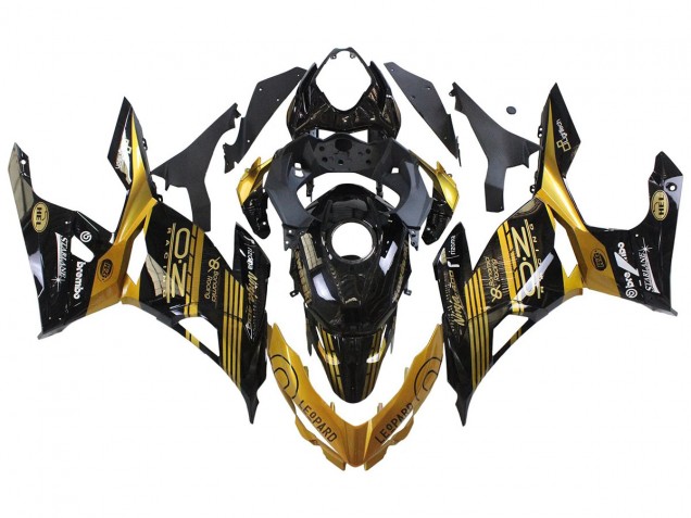 2018-2024 Gold Glossy Black Kawasaki EX400 Motorcycle Fairings