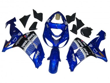 2006-2007 Blue White Black Elf Kawasaki ZX10R Motorcycle Fairings