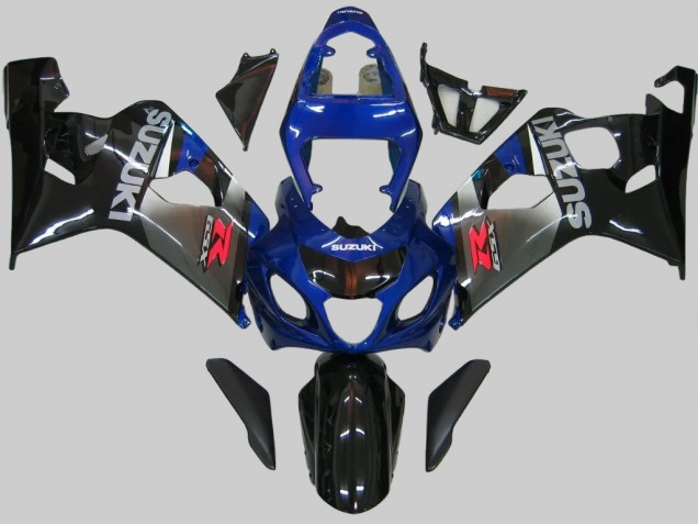 2004-2005 Blue Grey Glossy Black Suzuki GSXR 600/750 Motorcycle Fairings